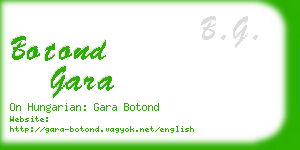 botond gara business card